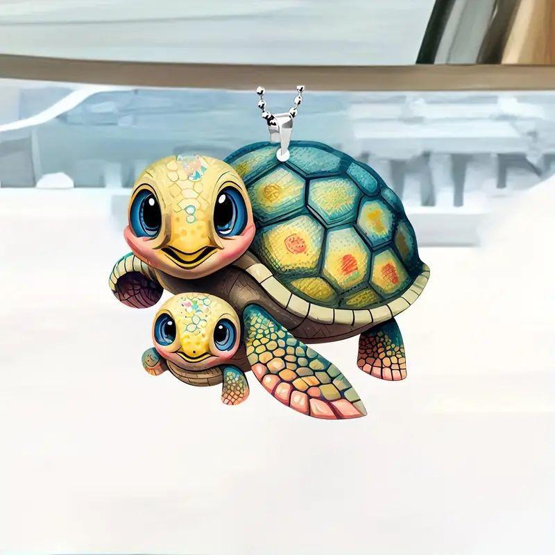 

Новая акриловая плоская черепашка серии автомобильная подвеска рождественская рождественская елка декоративные украшения рождественские украшения для дома