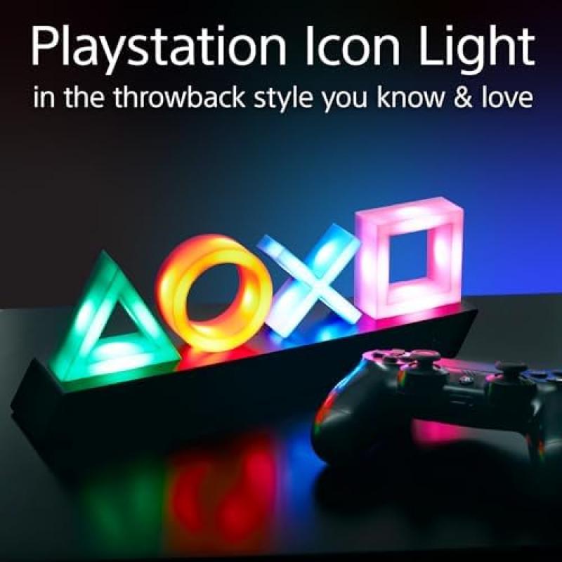 Icons LED Lamp with 3 Light Modes - Sound Reactive, Dynamic Phasing & Standard Mode - Gaming Room Decor Lighting for Gamers