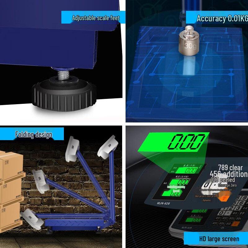 ZISIZ 300kg Electronic Platform Scale with Large LCD Display