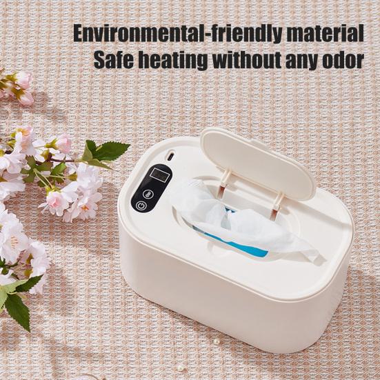 Portable Baby Wipe Warmer Adjustable LED Display Large Capacity Home Travel Fast Heating Diaper Wet Wipe Holder Dispenser Heater