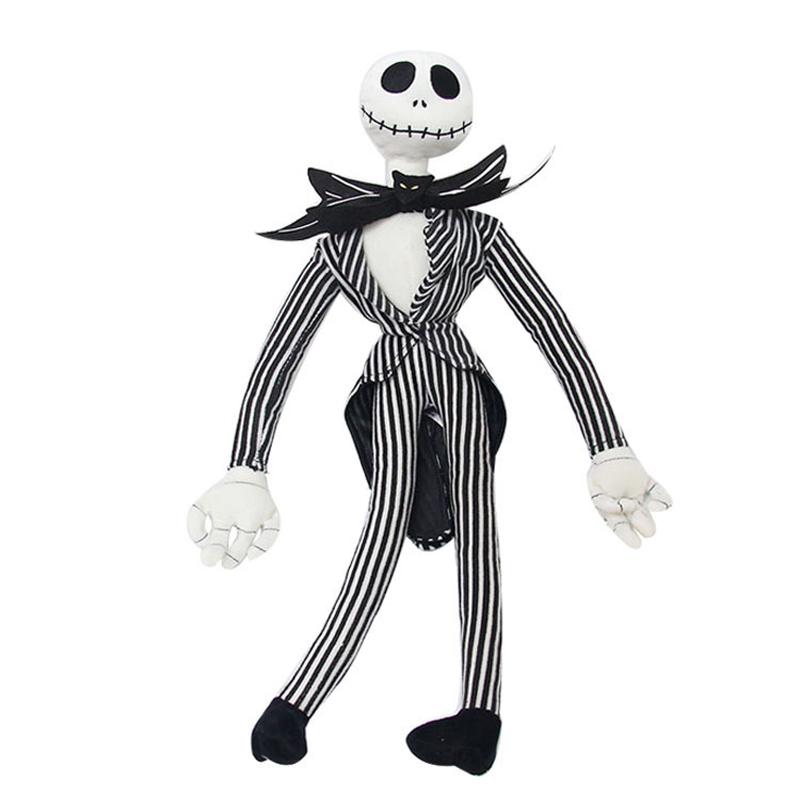 25cm Cartoon Anime Halloween The Nightmare Before Christmas Horror Pumpkin Skeleton Composite Plush Doll Toy Children Kids Gift