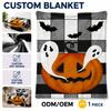 Custom Soft Fleece Blanket Christmas Blanket Personalized Fleece Blanket for Home Bedroom Sofa Decoration Holiday Gift Supply