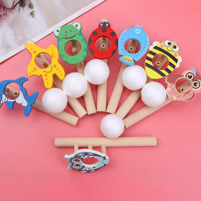 Breathing Exerciser Toys For Kids Whistle Floating Blow Pipe Balls Blowing Balloon Launcher Educational Toy