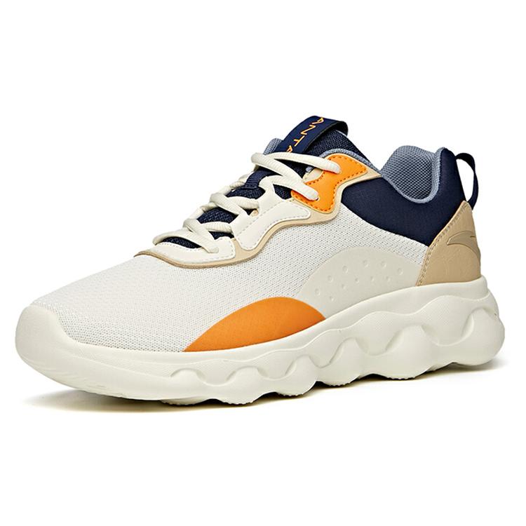 Anta Low Top Running Shoes Men's White Blue Brown 912115535-4