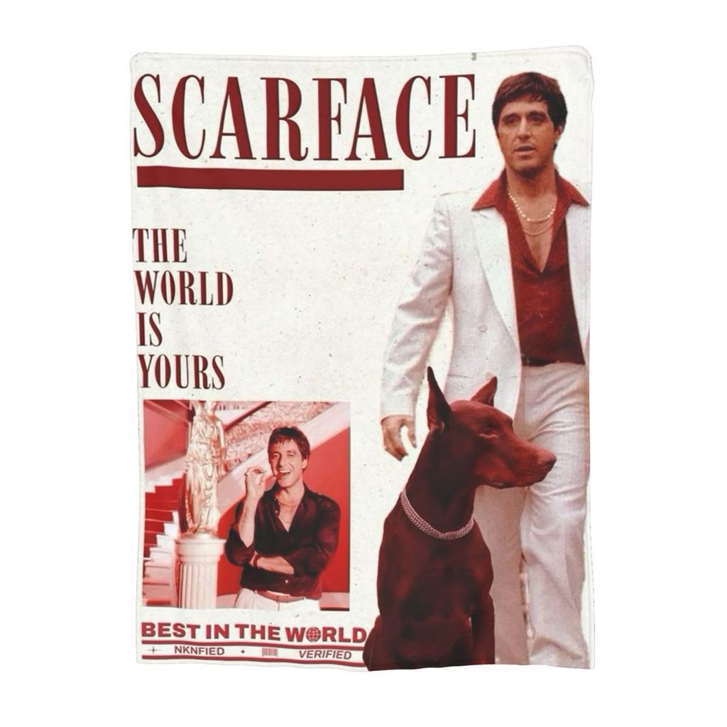 Scarface Tony Movie Blankets Soft Warm Flannel Throw Blanket Bedspread for Bed Living Room Picnic Travel Home Sofa