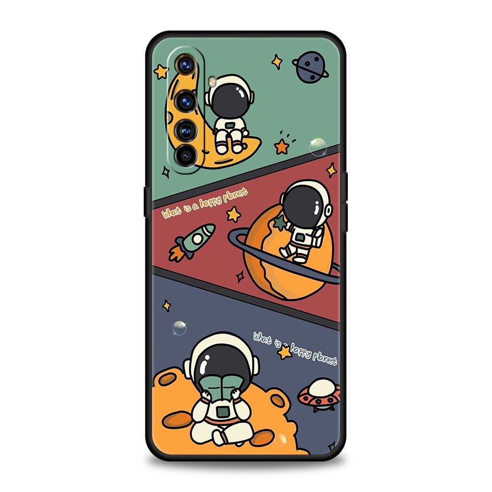

Cartoon Cute Cosmonaut Soft TPU For Realme 13 12 11 10 9 Pro Plus GT3 GT2 C21 C25 C35 C53 C55 C67 Pro 5G Phone Case Cover Capas Realme GT3