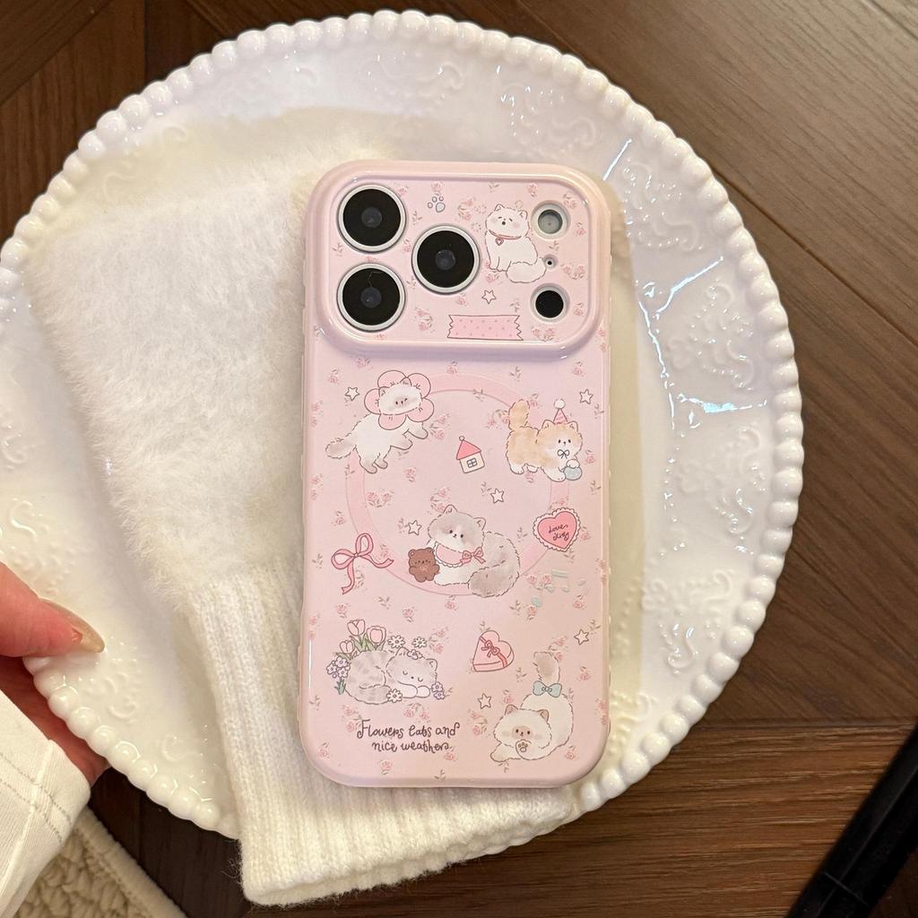 3D Cartoon Kitten Phone Case with Stand for iPhone 16, iPhone 17, and iPhone 17 Pro Max