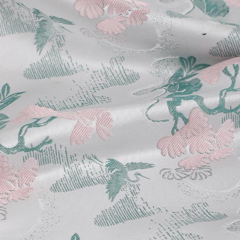 100x145cm 3D Relief Damask Fabric Brocade Jacquard Flower Pattern Fabric DIY Sew New Chinese Cheongsam Dress Hanfu Garments