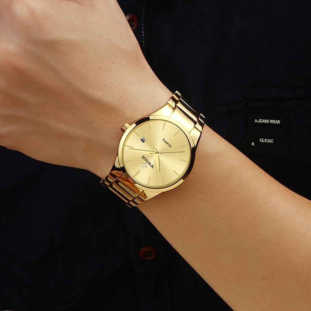 Top Brand Luxury Fashion Men's Watches Full Black Steel Belt Watches For Men Quartz Wristwatch Waterproof Clock