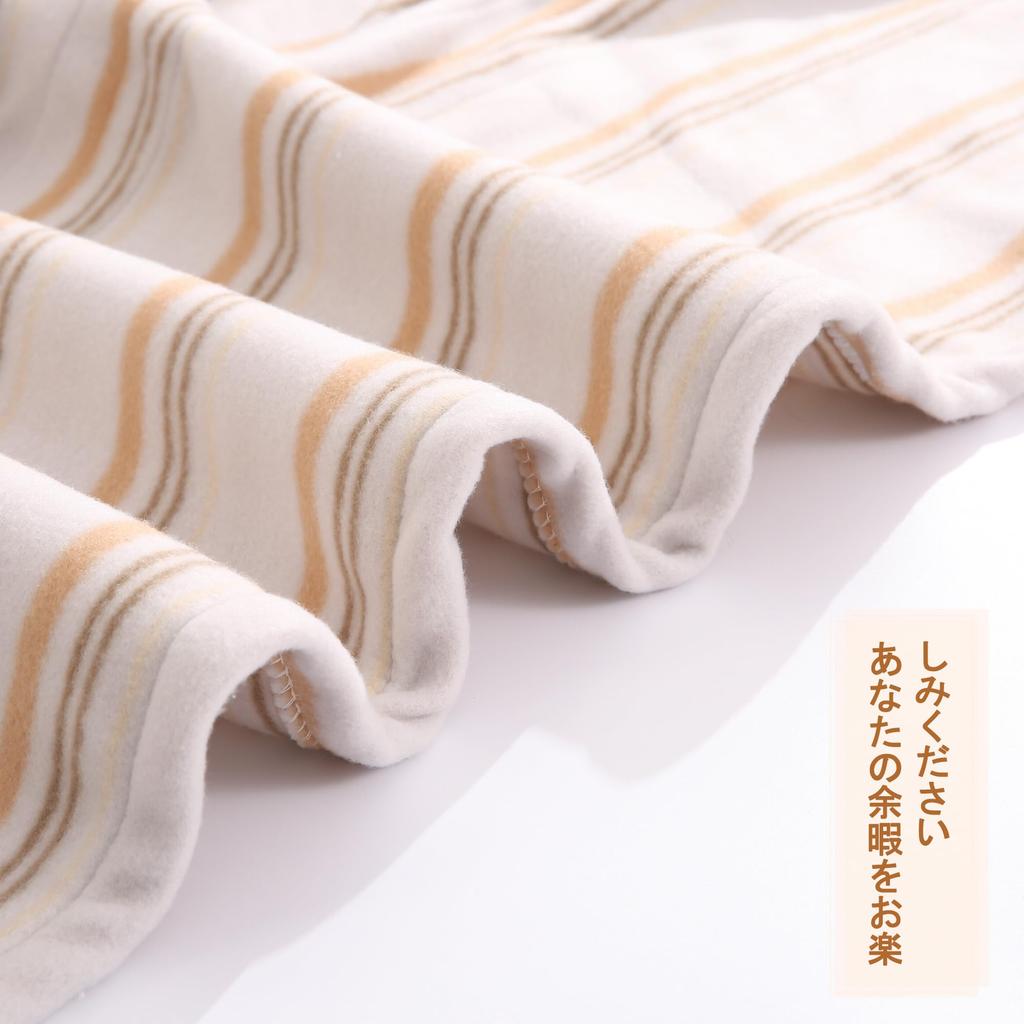 Electric Heated Blanket, 130x160cm, 4 Temperature Settings, 10-Hour Auto-Off Function, Wavy Camel Color, for Office and Home Use