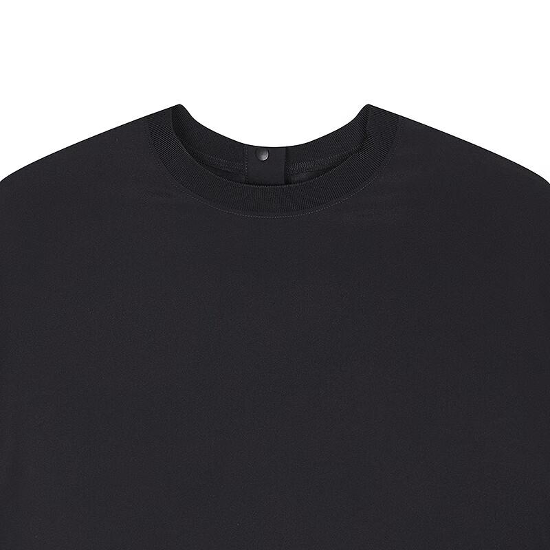 LESS 2025 Summer Loose Round Neck Mid-Sleeve Shirt