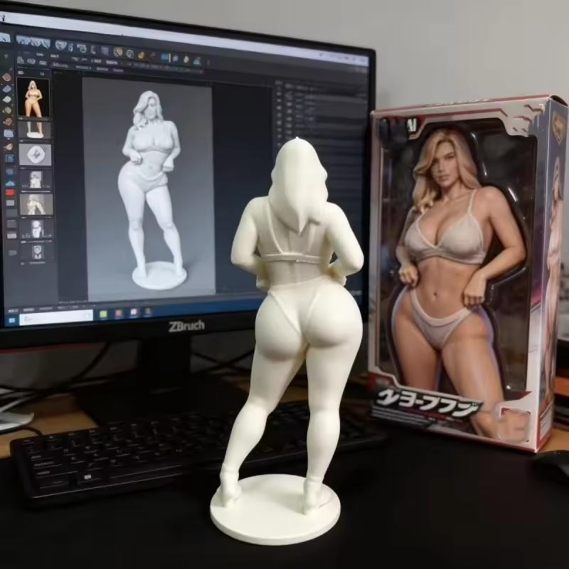 3D Printed High Heel Shoe Sculpture Pure Desire Beauty Statue for Living Room Desk Bedroom Home Decor Art Craft DIY Present