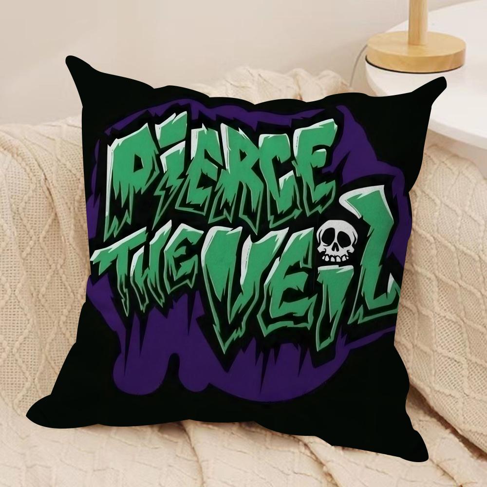 Pierce The Veil Cushion Cover Silky Short Plush Double-Sided Printed Pillow Case for Sofa All Seasons Home Decor Gift