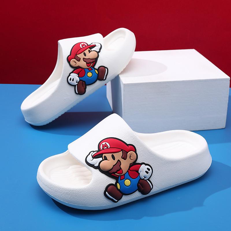 Mario Zeichentrickfigur Kinder Slipper Sandalen Bequeme Sommer Indoor Hausschuhe