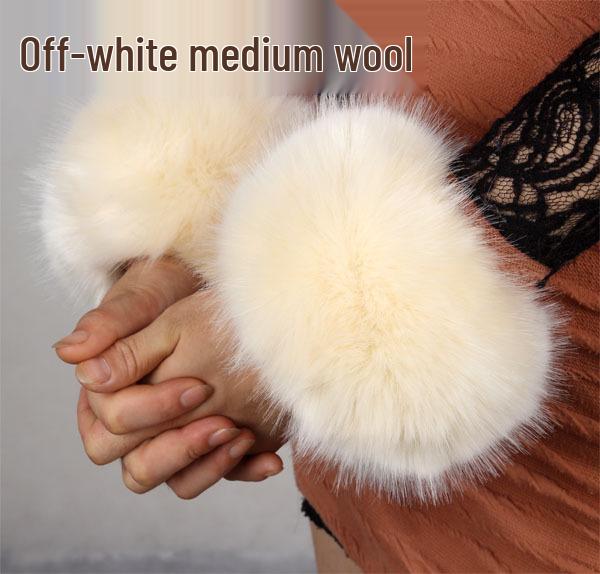Women's Fluffy Faux Fur Wristband & Cuff Sleevelets