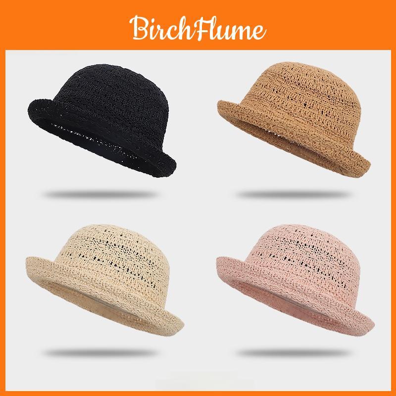Cappello a Secchiello in Maglia di Cotone da Donna Estivo Protezione Solare Traspirante Casual