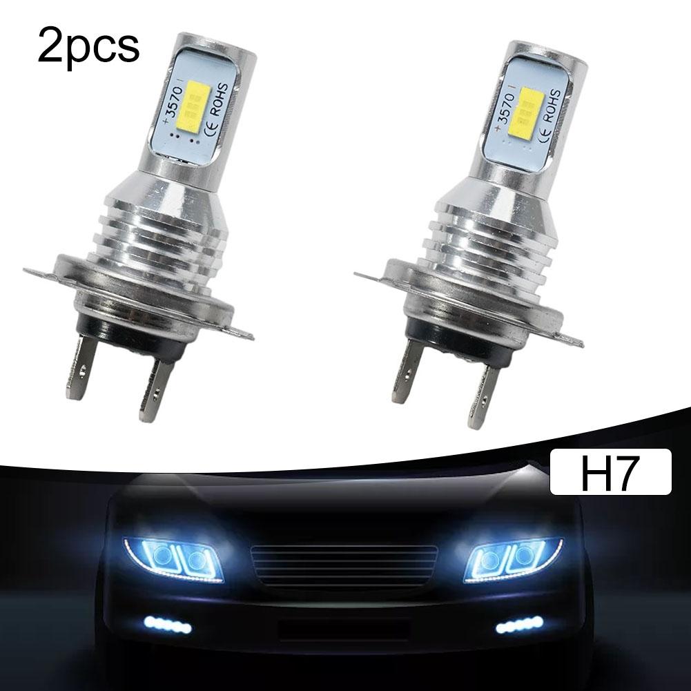 Dustproof LED Headlights Replacement Parts Set Car Auto 2Pcs H7 8000LM