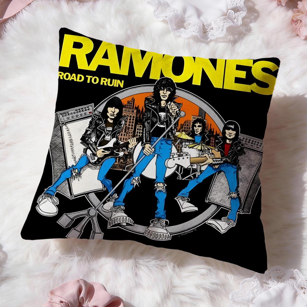 Band Ramones Cushion Cover Premium Comfort Reversible Pillow Cove -Two In One Design for Any Room & Car Interior