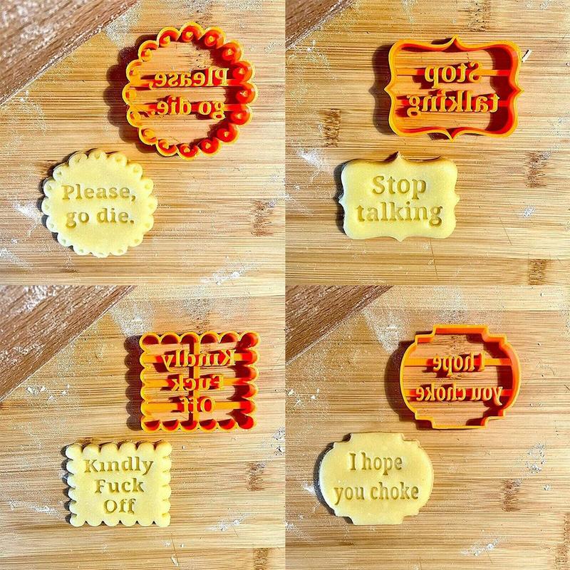 4PCS Cookie Molds with Good Wishes Alphabet for Cookie Baking Biscuit Cutters 4PCS Cookie Molds with Good Wishes Alphabet for Cookie Baking Biscuit Cutters