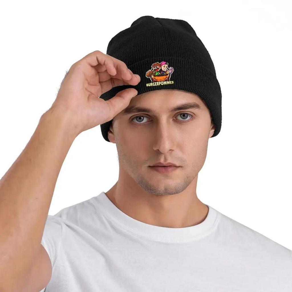 Burgerpommes Icrimax Anime Cartoon Beanie Hats Bonnet Hats Men Women Vintage Outdoor Sport Knitted Hat Winter Elastic Caps