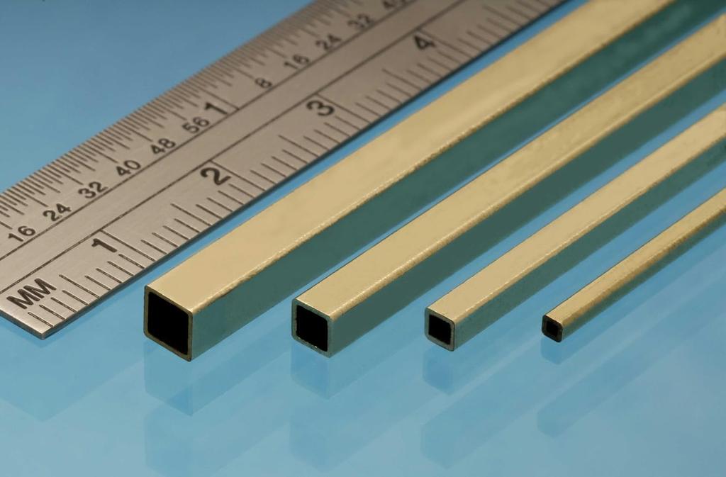 Albion Alloys Brass Square X 305mm Pack of Hobby AALSB2M Pipe, 4.76 4.76mm, Long, 2, Material,