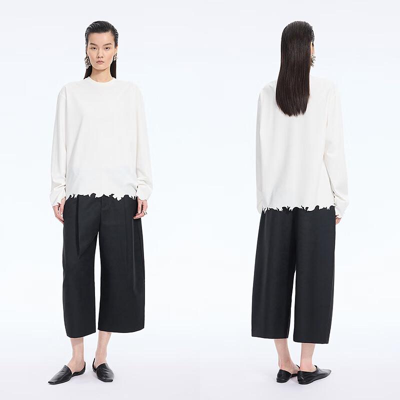 JNBY Loose Fit Round Neck Long Sleeve T-Shirt