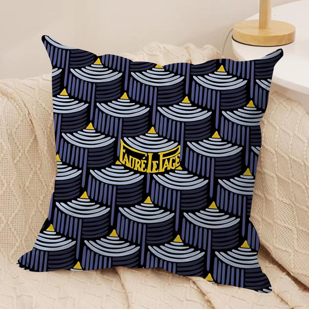 Brand F-faure-la P-pageES Cushion Cover Soft PlushFabric Double-Sided Printed Sofa Cushion Cover for All Seasons Home Decor Gift