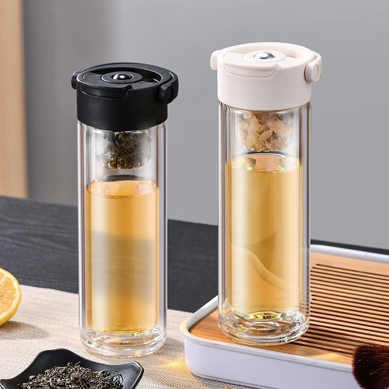 Diller Magnetic Tea Infuser Double Wall Glass Bottle
