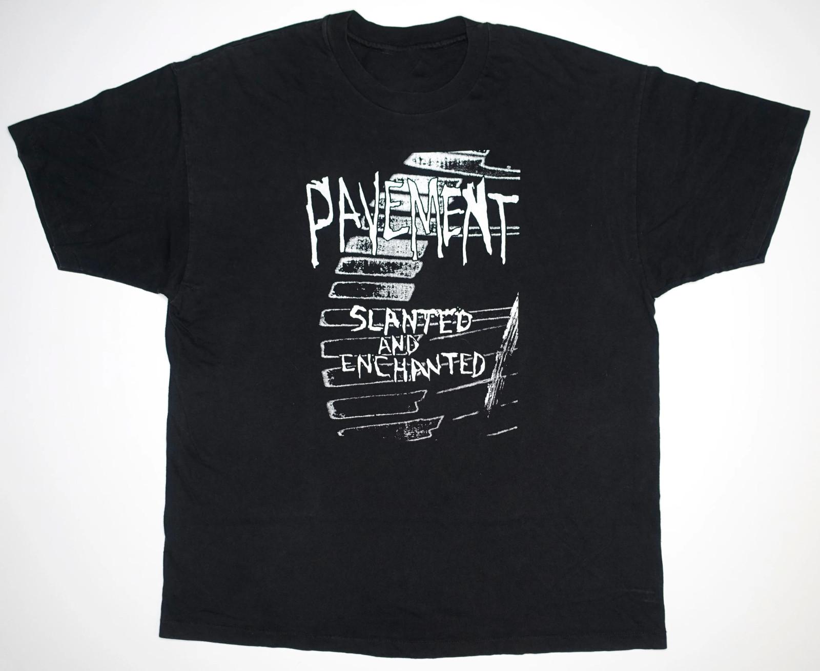VTG Pavement Band Slanted And Enchated Heavy Cotton Black T Shirt S-5XL EN695 S разноцветный