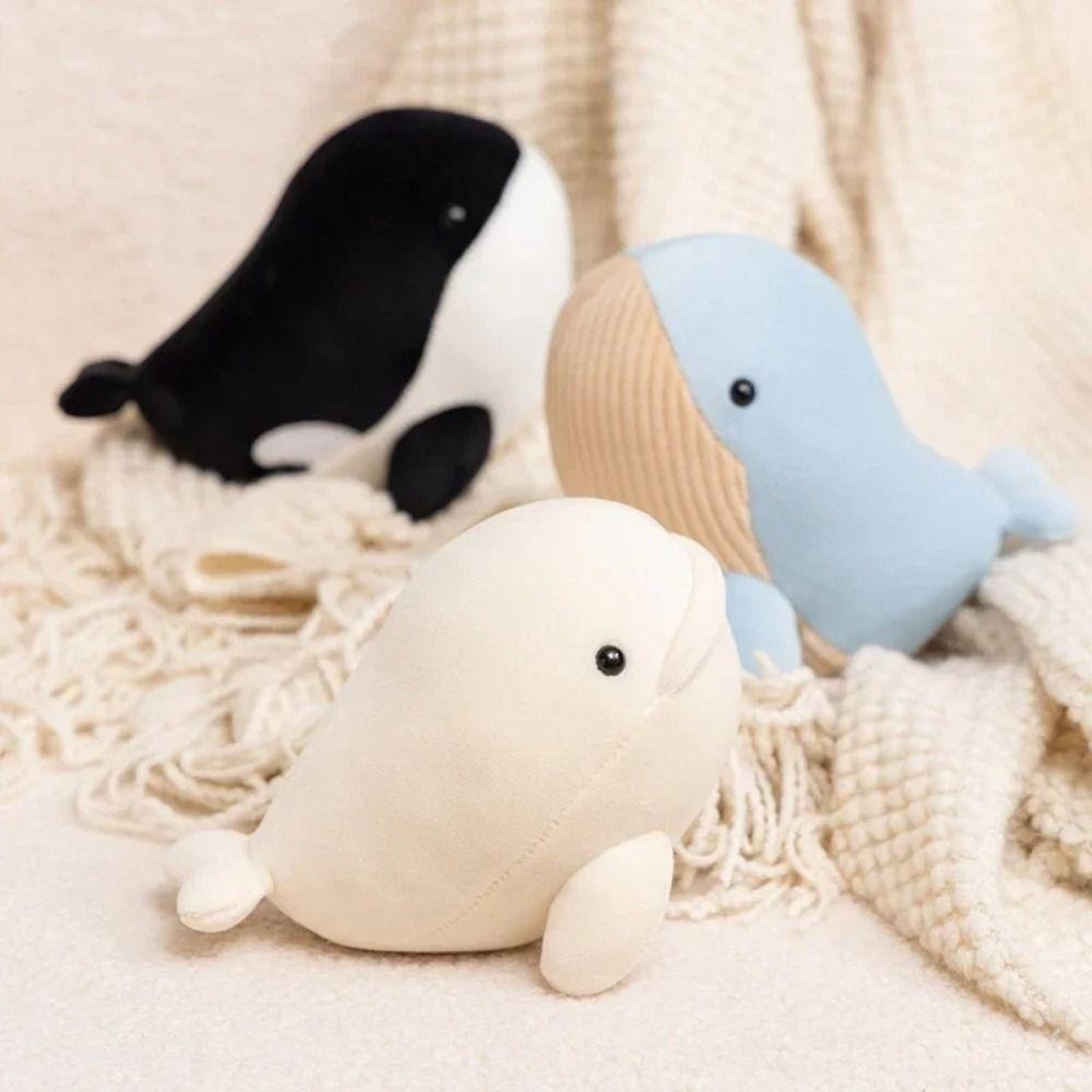 Animal Cartoon Little Whale Plush Toy PP Cotton Collection Small Fish Stuffed Doll Kawaii 17cm Animals Plush Pillow