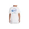Nike T Shirts Men's White Crew Neck Moderate Straight Fit DX1082-100