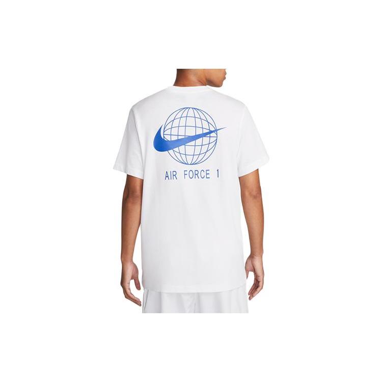 Nike T Shirts Men's White Crew Neck Moderate Straight Fit DX1082-100