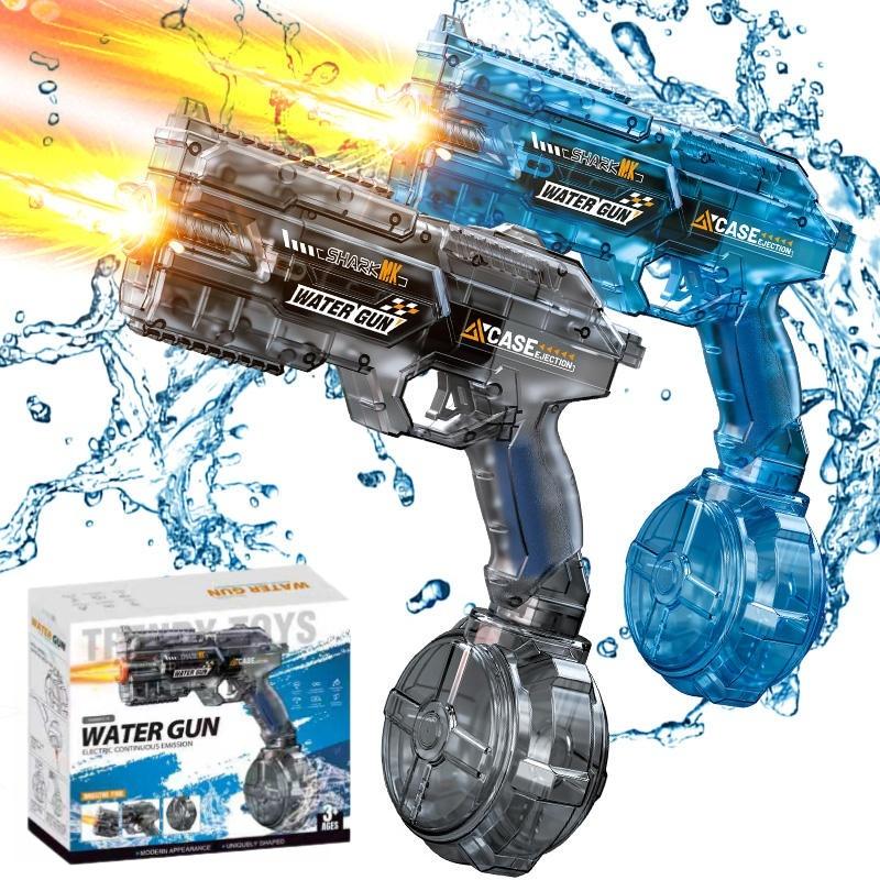 320Ml Children Electric Water Gun Toys With Cool Light Summer Outdoor Beach Pool Shooting Games Automatic Squirt Guns For Kids
