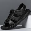 Men's Adjustable Breathable Beach Sandals - Dual Wear Driving&Casual Outdoor Shoes, Brown/Black Summer Suitable, Fashionable Design