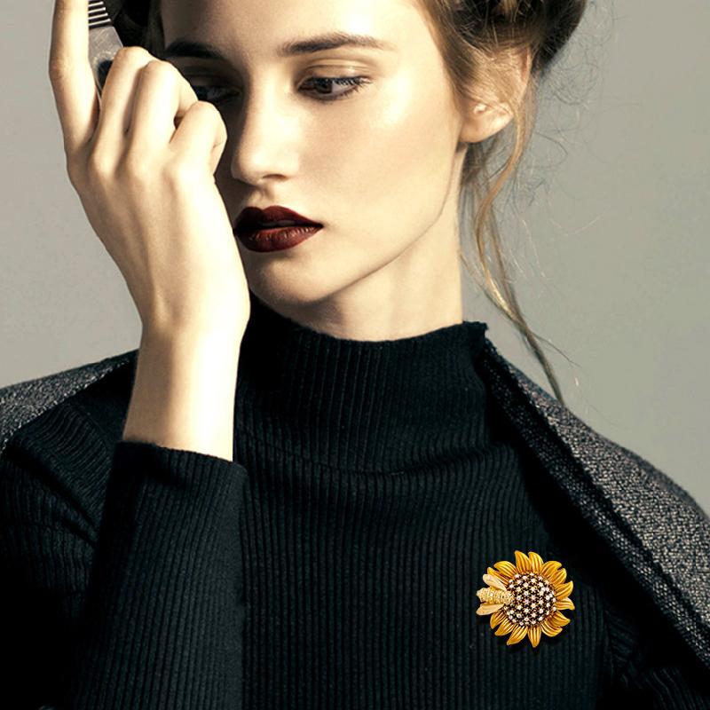 Yeni Retro Broş, Üst Düzey ve Çevik Arı Papatya Broş, Kadın Broş, Ayçiçeği Broş, Mizaç Broş, Broş Pin