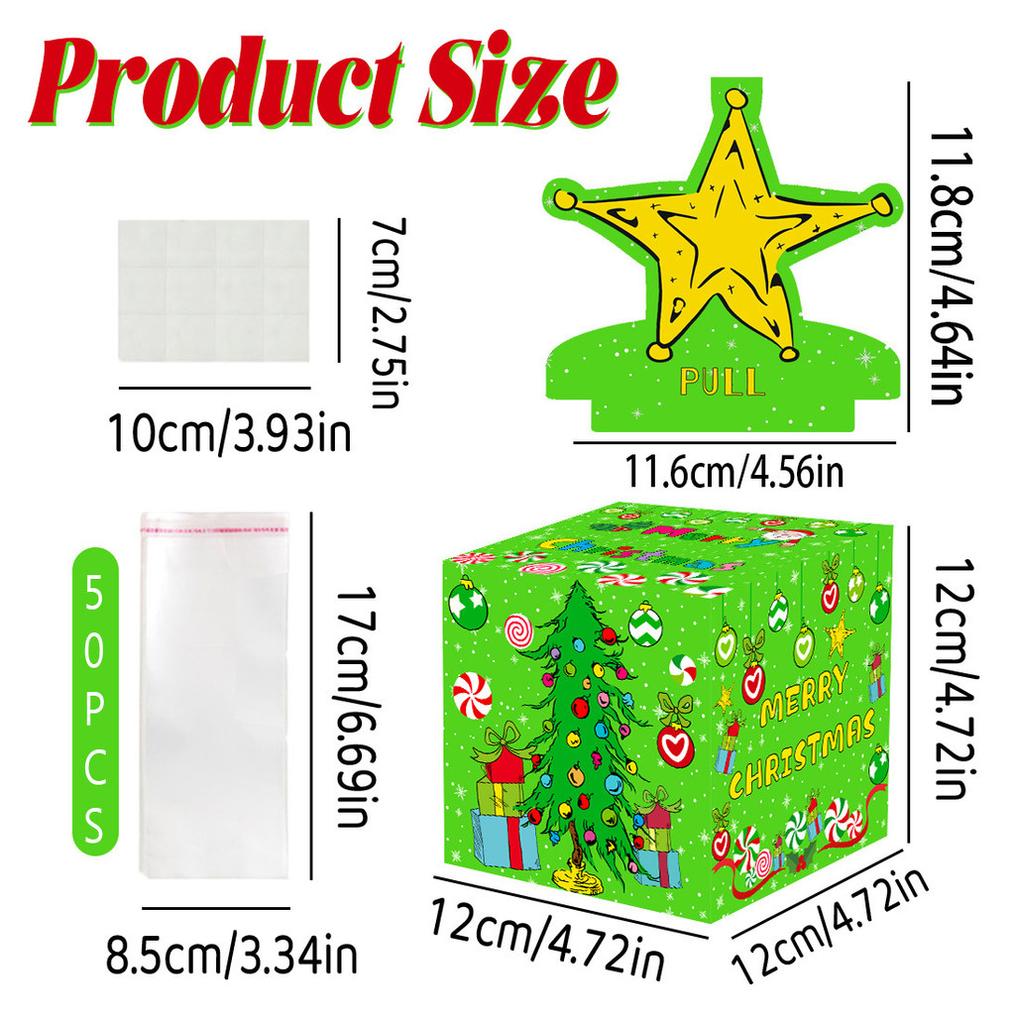 Gift Christmas Scene Box With Gold Star For Festive Gift Giving Celebration And