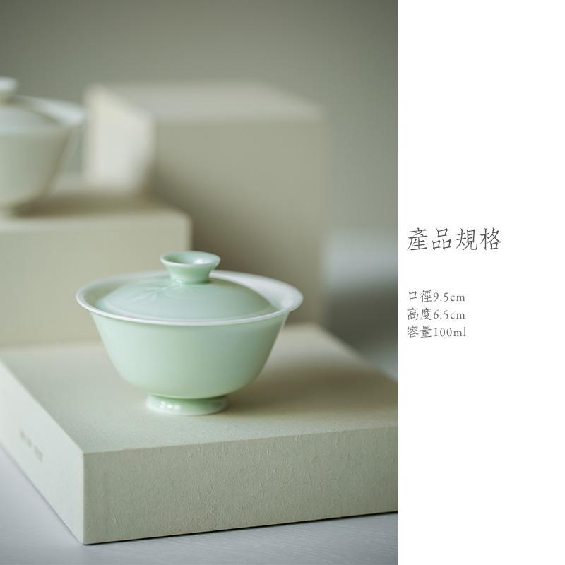 100ml Solid Color Thin Tire Gaiwan Boutique Tea Lid Set Tea Tureen Tea Bowl With Lid Kit Tea Maker Cover Bowl Tea Items Craft