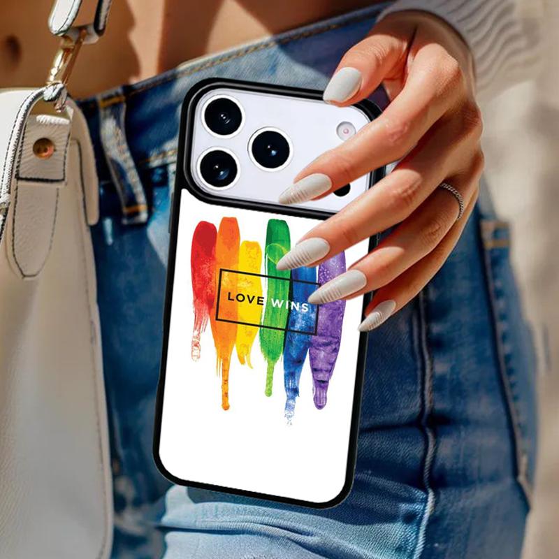 Gay Pride Flag LGBT soft Phone Case For iPhone 17 Air 14 15 13 12 Max Cover For Apple 14 15 16 16e 11 Pro Max Plus Coque