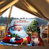 1pc Christmas Santa Claus Outdoor Blanket - Lightweight Flannel Throw For Travel, Camping, Gifts For Family Or Friends Yy251114254