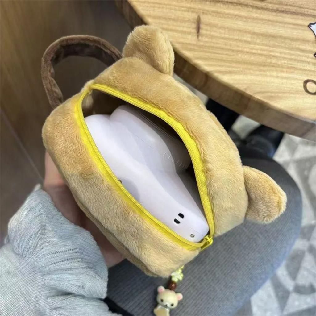 Kawaii Rilakkuma Makeup Bag Miscellaneous Storage Bag Travel Large Capacity Portable Hanging Toiletry Bag