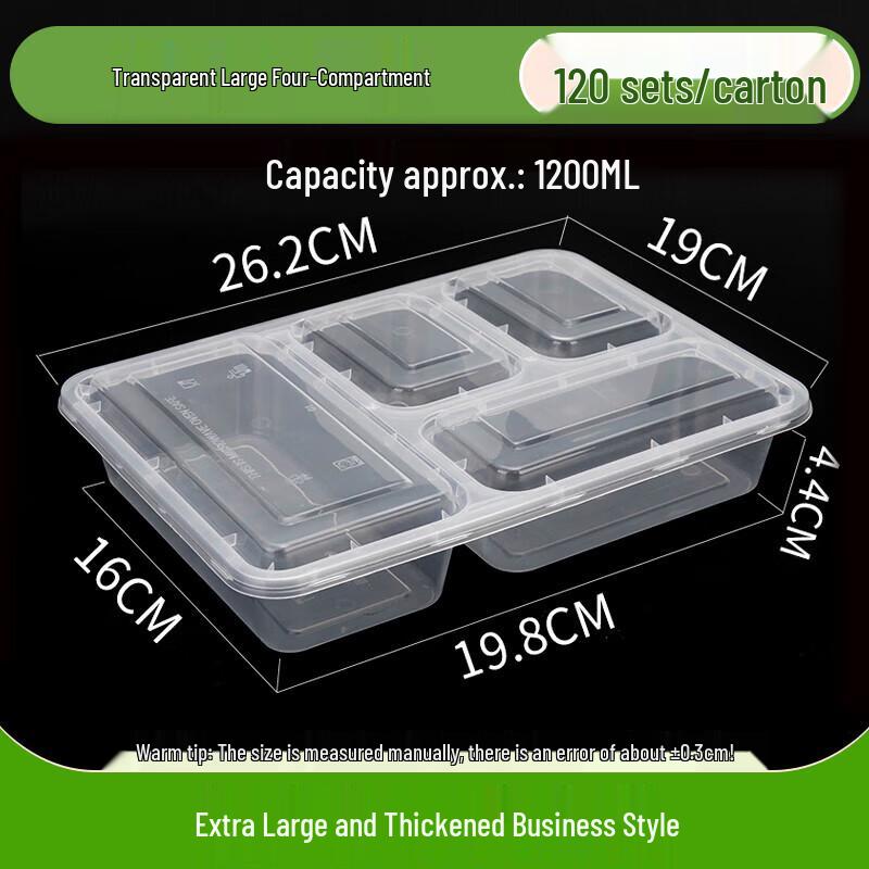 Tongyuan Disposable 4-Compartment Meal Box