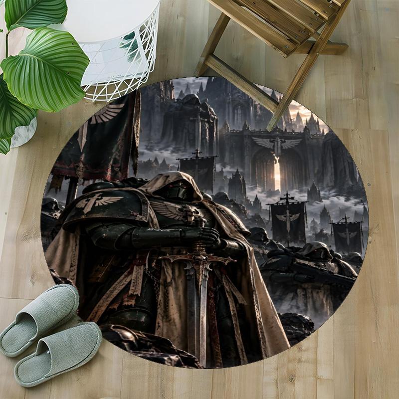 Warhammer 40K Printed Round Rug Carpet Chair Rug Area Rug Entryway Doormats,for Office Chair Living Room Bedroom Kitchen Room.