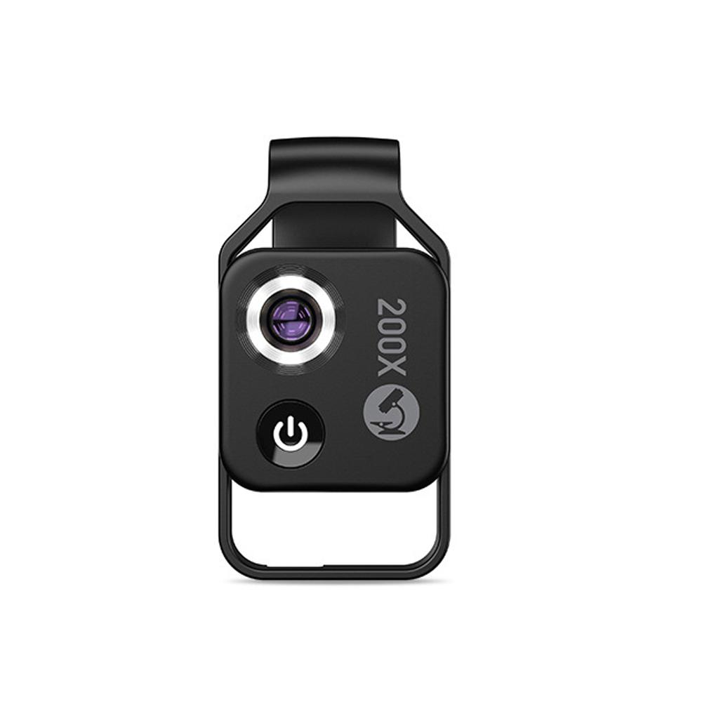 100X / 200X Microscope Phone Lens with Phone Clip Plant Insect Hair Skin Observation Jewelry Jade Appraisal Electronic Testing