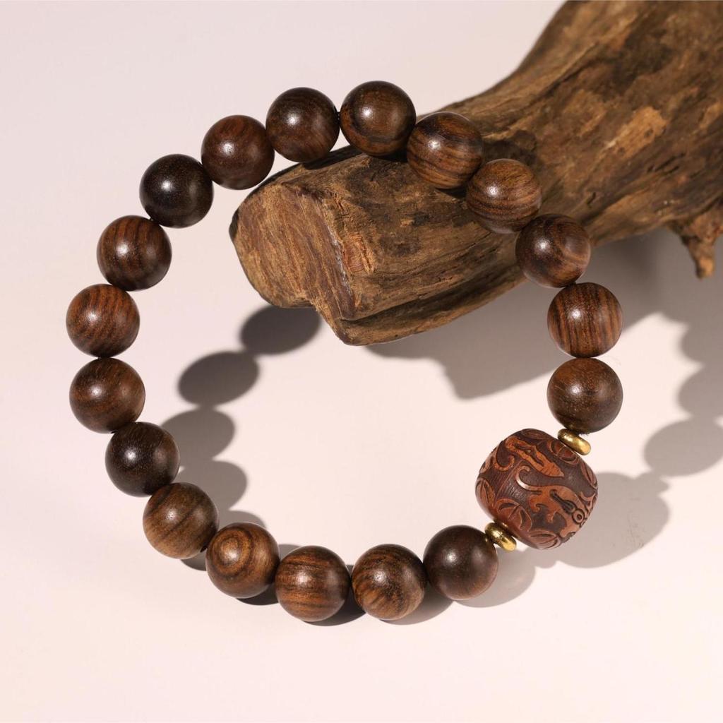 Neues Armband im chinesischen Ethno-Stil mit Bambusgliedern: Handgefertigte hölzerne Hand-Schnur