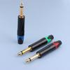 6.35 Mm Gold-Plated Microphone Audio Plug Mute Plug Connector Jack Mono Assembly Microphone Connector Mono Plug