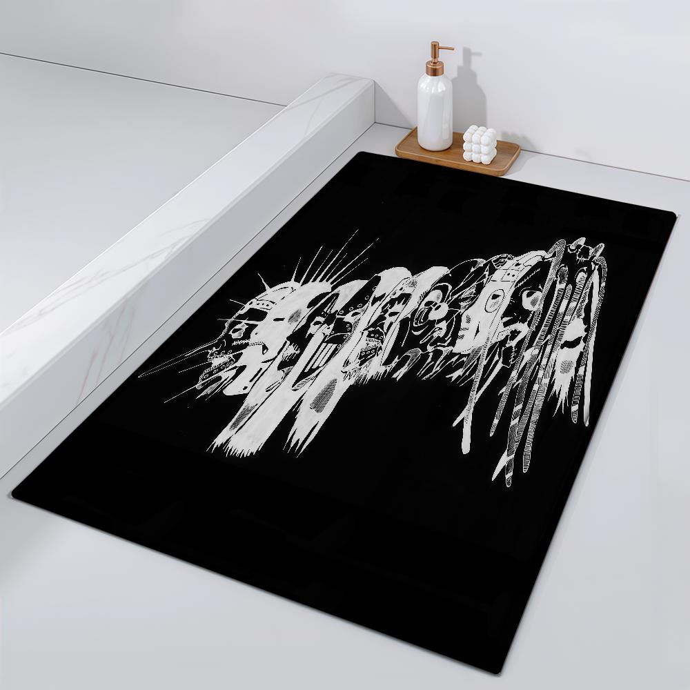 Heavy Door Mat Bedside Entrance Bath Floor Decoration Corridor Band Door S-Slipknot Mat Carpet Living Metal Room Balcony