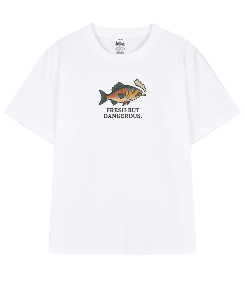 DRIFTOUT Smoke & Bite Angry Fish Short Sleeve T-Shirt (3 Colors)