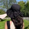 Small Standard Mesh Bow Bucket Hat Summer Idyllic Versatile Sunshade Basin Hat Outdoor Travel Vacation Beach Hat