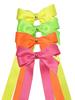 Letape Neon Ribbon Hairpin - Green & Orange