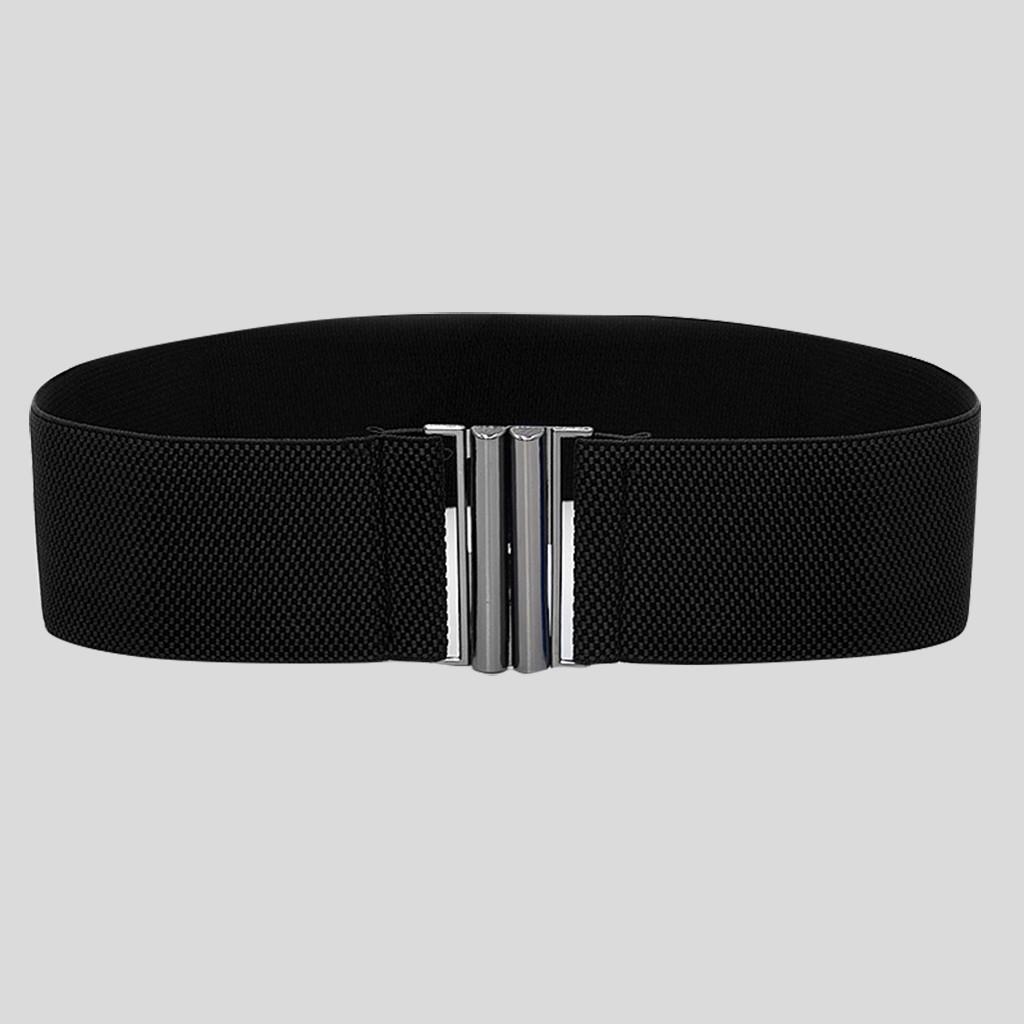 Mote Dame Brede Belter Kvinner Bred Elastisk Beltespenne Midje Kjole Stretch